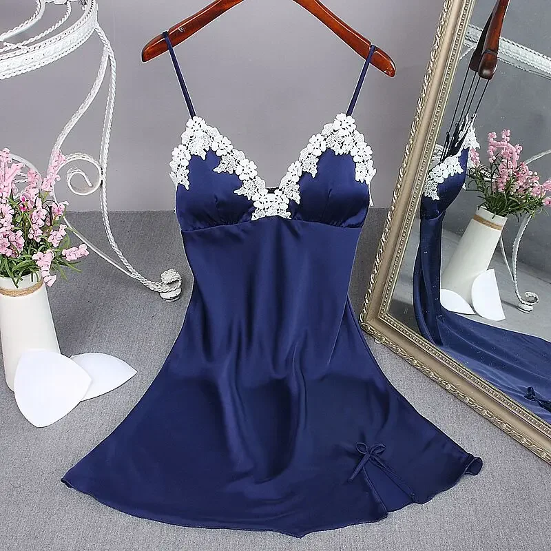 

Sexy Red Women Mini Robe Nightwear Nightdress Nighty Nightgown Suspender Skirt Sleepwear Rayon Sleeveless For Female