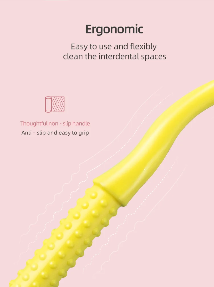 Super Deer 0,7-mm-L-förmiger Interdentalbürste mit weichen Borsten, Interdental-Zahnbürsten zur Reinigung zwischen den Zähnen, geeignet für Zahnspangen. – Detail 7