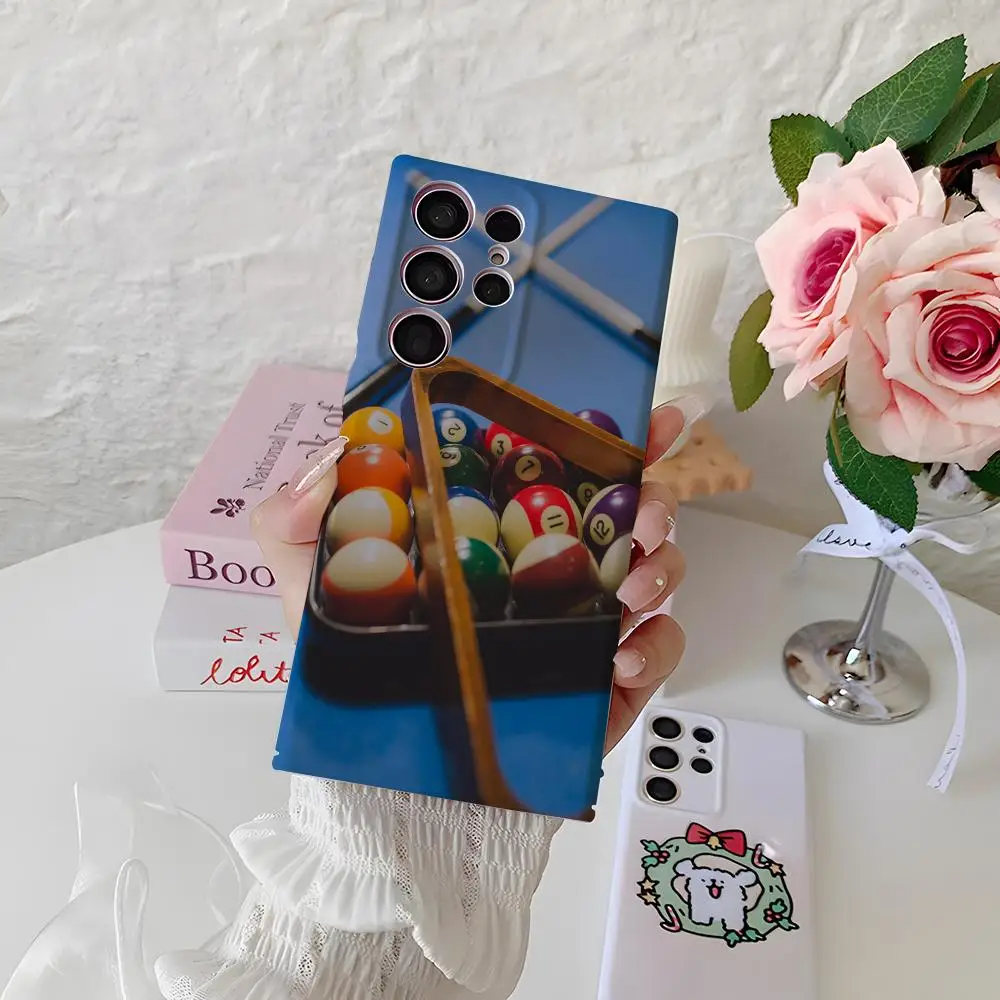 Billiards Ball Phone Case For Samsung S25 Ultra S24 Fe S23 S22 S21 Plus A56 A36 26 A16 Glossy Cover