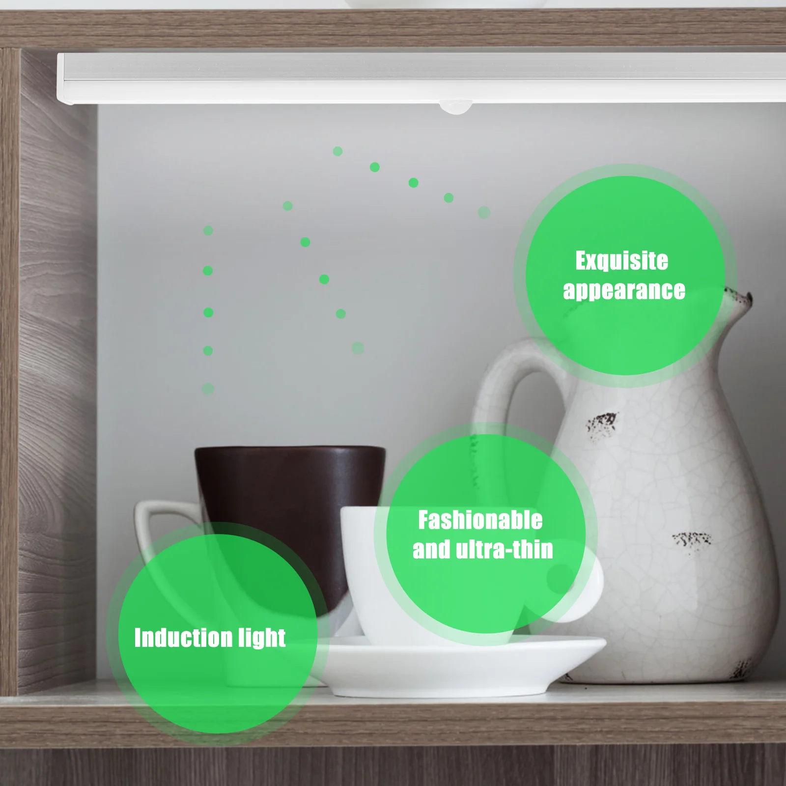 LED Induction Lamp Multi-use Light Bedside Wardrobe Cabinet Body Sensing Simple Wall Strip Lights