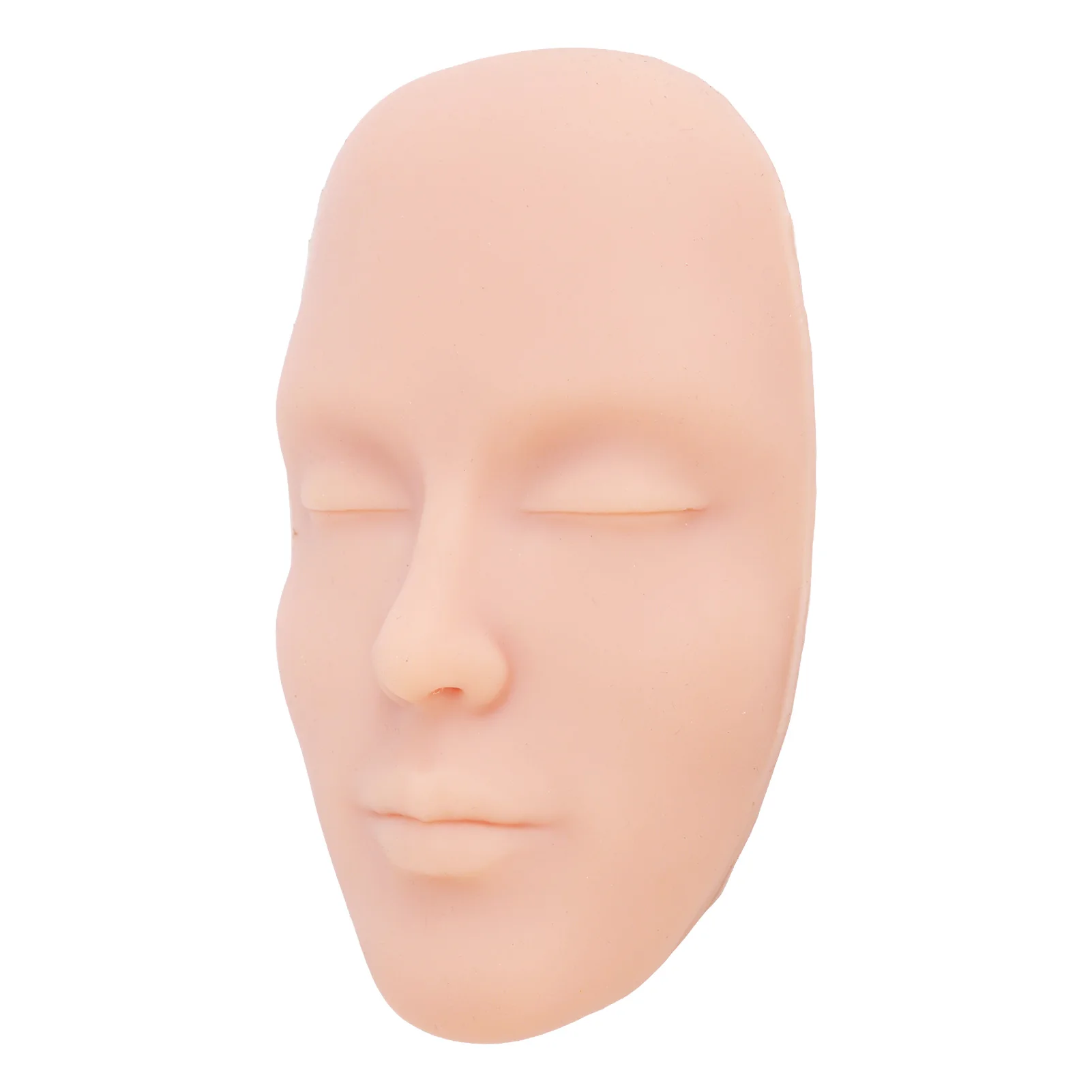 5D Silicone Makeup Mannequin Eyebrow Eyeliner Face Tattoo Microblading Practice Face Model Light Skin Color