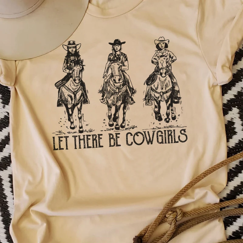 6094 Cowgirls Country Music Funny T Shirts Women Western Vintage Rodeo Graphic Tshirt Hippie Boho T-shirt Tops Female Clothing