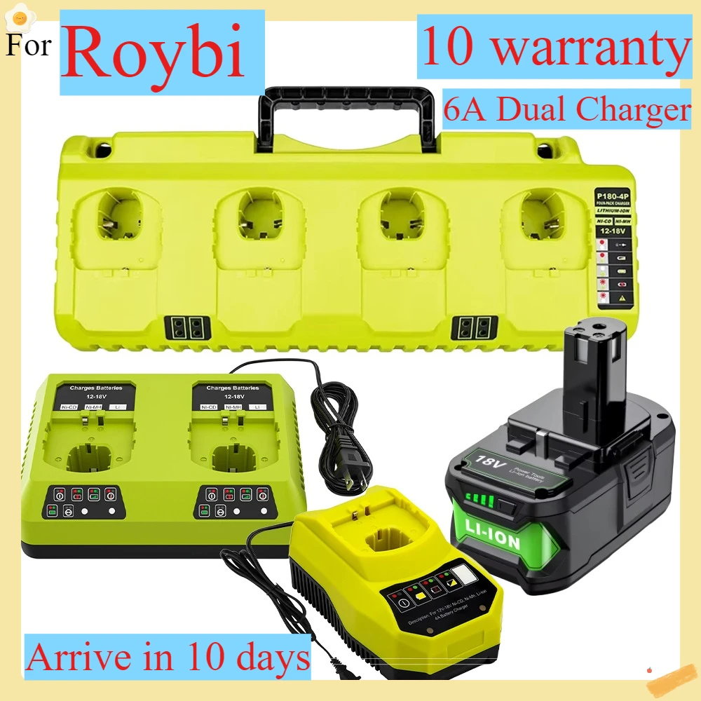 

For Roybi P108 18v Battery 14v 6A Dual Charger Compatible For Roybi One Plus Battery P100 P102 P103 P105 P107 1400670 P117 P118