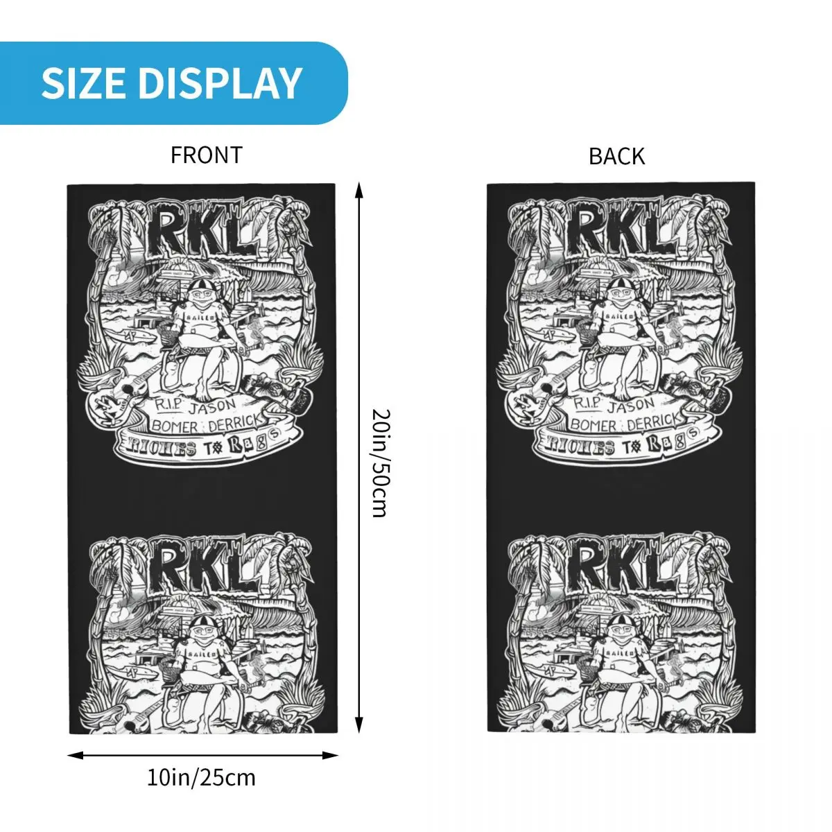 Amazing Bandana Neck Gaiter Motorcycle Club RKL Face Mask Balaclava Riding Unisex Adult Breathable