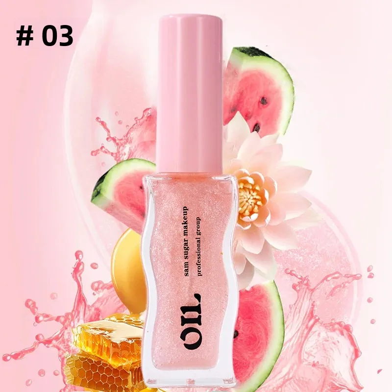 Brillant à lèvres teinté aux fraises, Essence de miel, huile imperméable, hydratant, pour femmes, maquillage sur le thème des fruits, cadeau de saint valentin