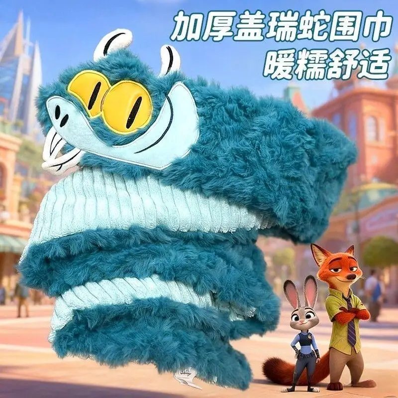 Kawaii Gary Sciarpa di Peluche Del Fumetto Sveglio Pazzo Zootopia 2 Circostante Gary Serpente Sciarpa Blu Caldo Ragazza Regalo Di Compleanno Alla Moda