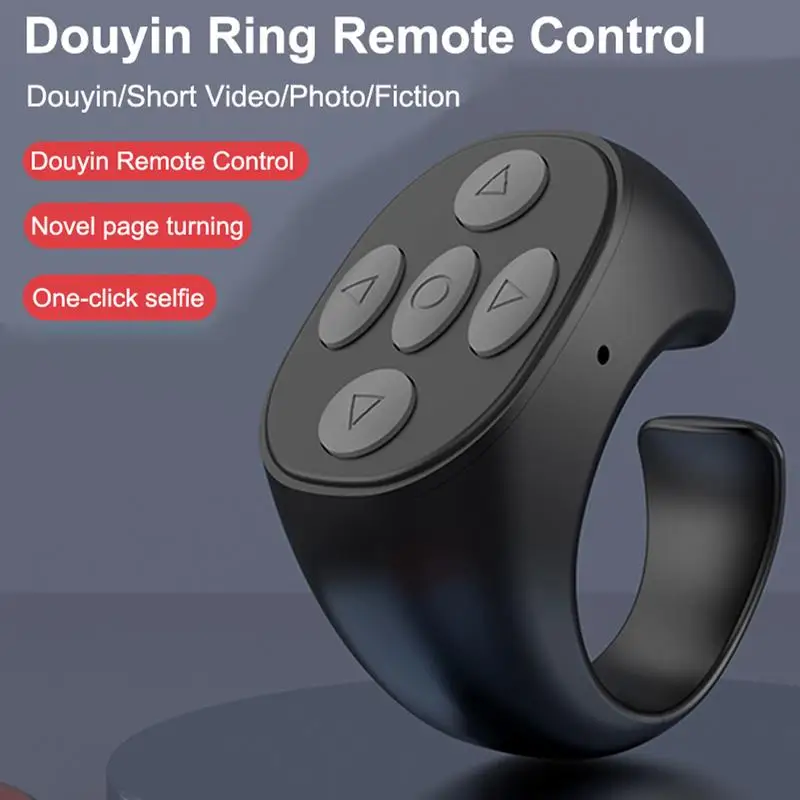 ForTikTok Flipping Selfie Video Blue tooth Remote Control Fingertip Ring Gadget Page Turner Browsing Controller for smartphones