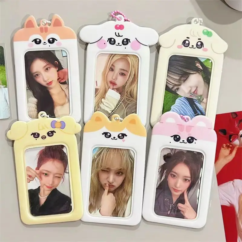 New Kpop Girl Group Cute Photo Card Holder 3 inch Decorative Idol Photo Album Protective Sleeves Kawaii Stationery Pendant