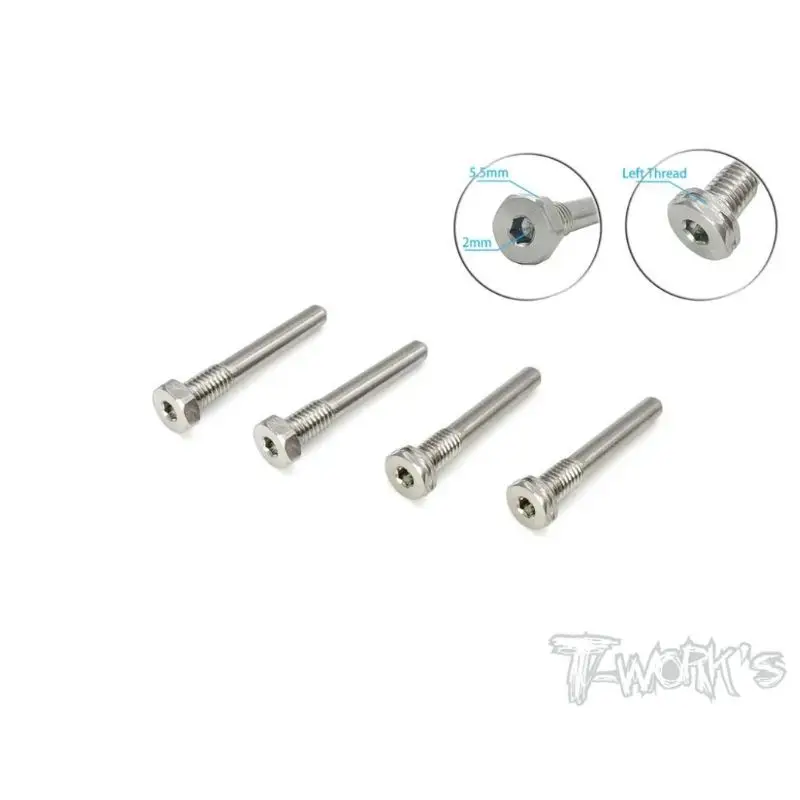 Original T Works TP-119-K 64 Titanium Screw Type Shock Pin Set ( For Kyosho MP11/MP10/MP10T/MP10E/MP9 TKI4/3 ) LT 2pcs.  Rc Tool