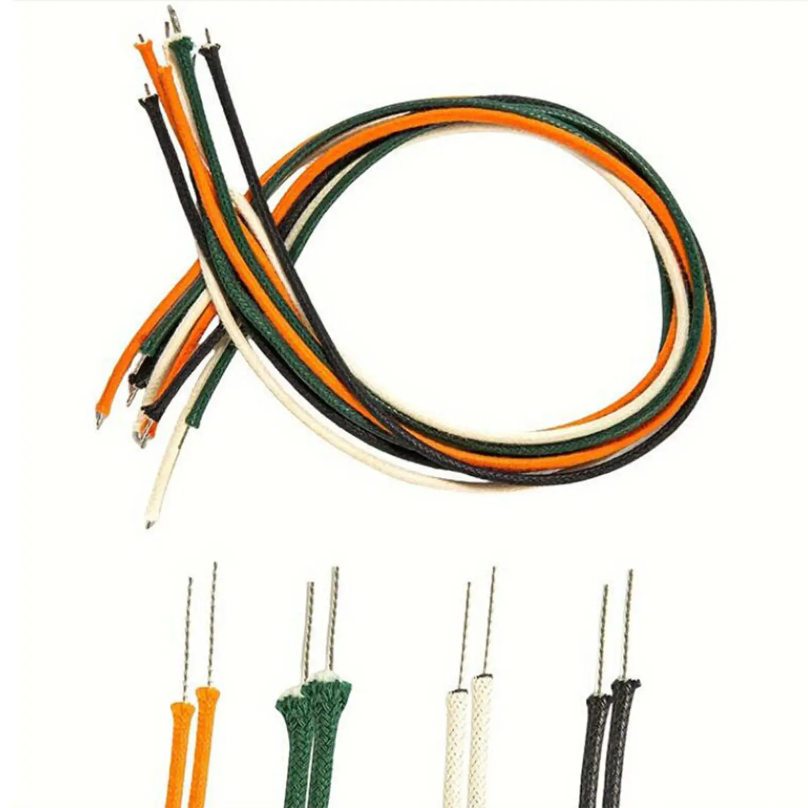 Vintage Style Guitar Bass Cable Set Premium AWG22 Pushback Wire for Musical Instrument Wiring Projects