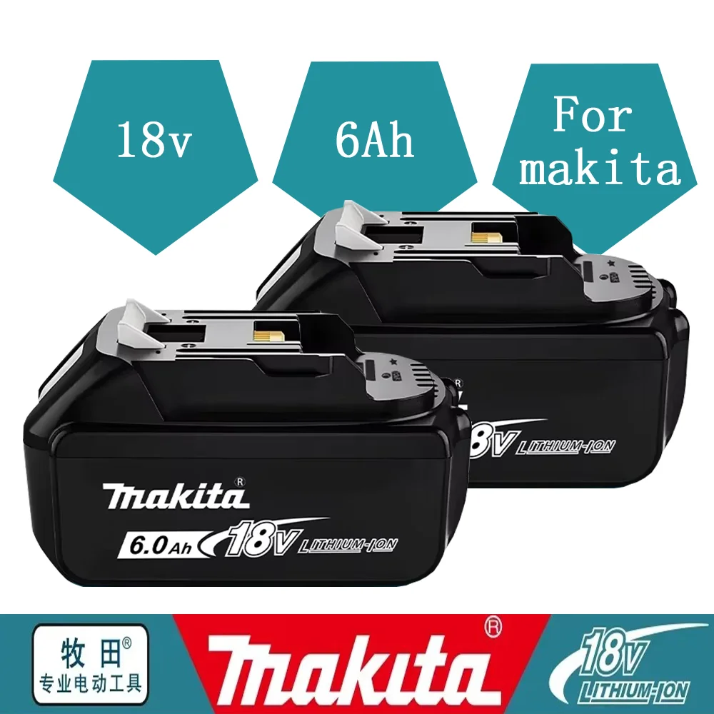 

100% Original Makita Rechargeable Power Tool Battery Replaceable LED Li-ion power display 6A 18V LXT BL1860B BL1860BL1850 BL1830