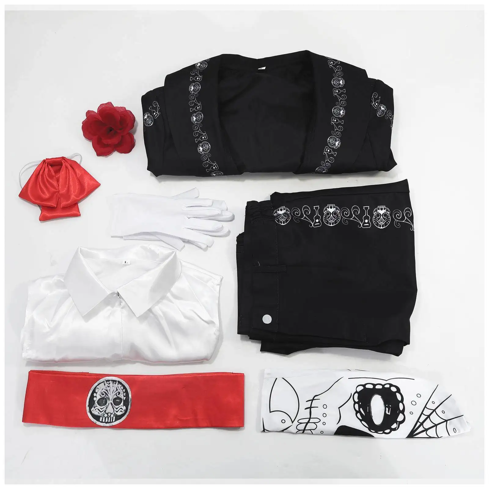 

Костюм скелета для Хэллоуина, женский традиционный этнический сценический костюм для ролевых игр и косплея, весна 2023, без бренда