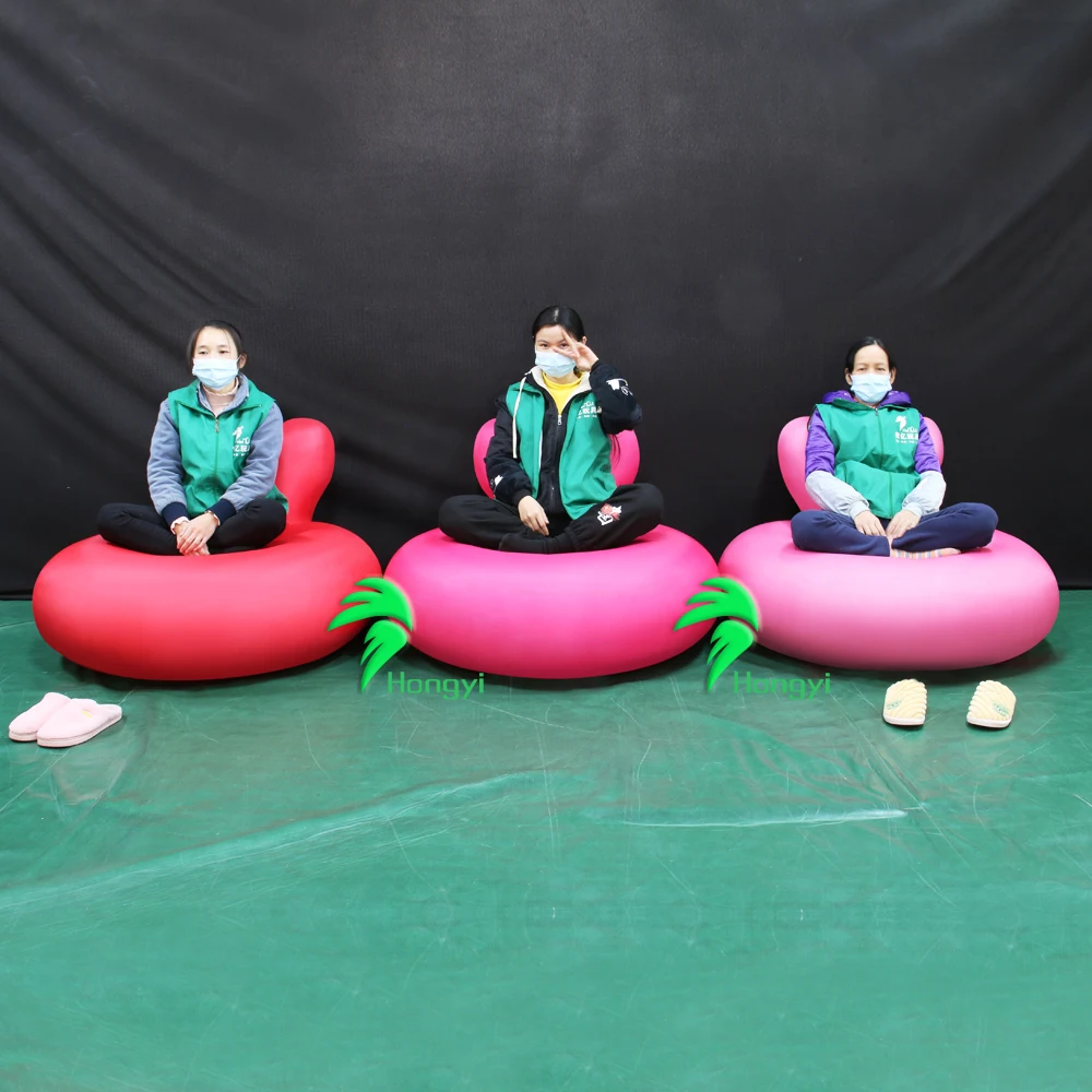 Coofull Hongyi Factory Customized Shape 0.4mm PVC Sealed Inflatable Sofa Chair
