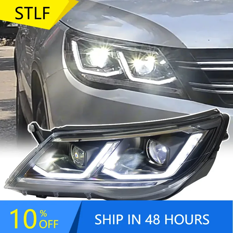 

STLFCar Lights for VW Tiguan Headlight Projector Lens 2007-2012 Dynamic Signal Head Lamp LED Headlights Drl Automotive Accessory