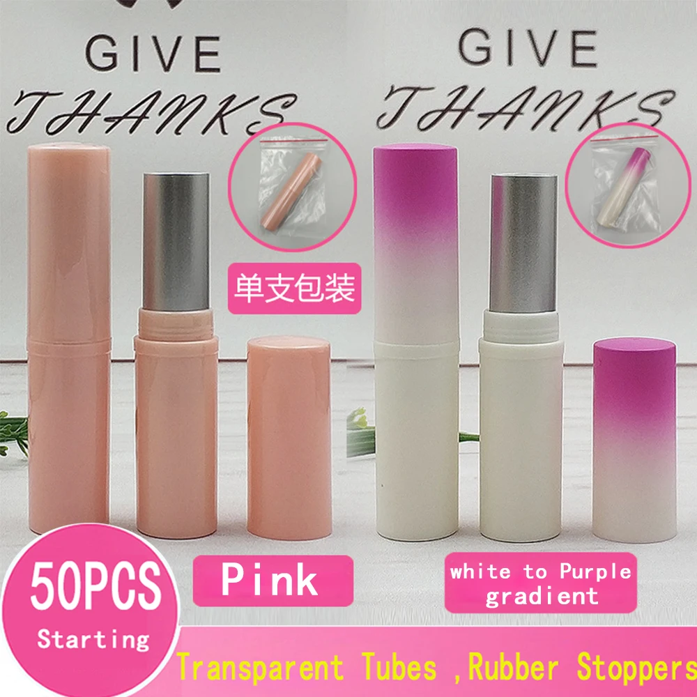 

3ml Gradient Mini Lip Gloss Tube Containers Plastic Refillable Lip Balm Bottles for Samples Best Travel DIY Accessories 30 pcs