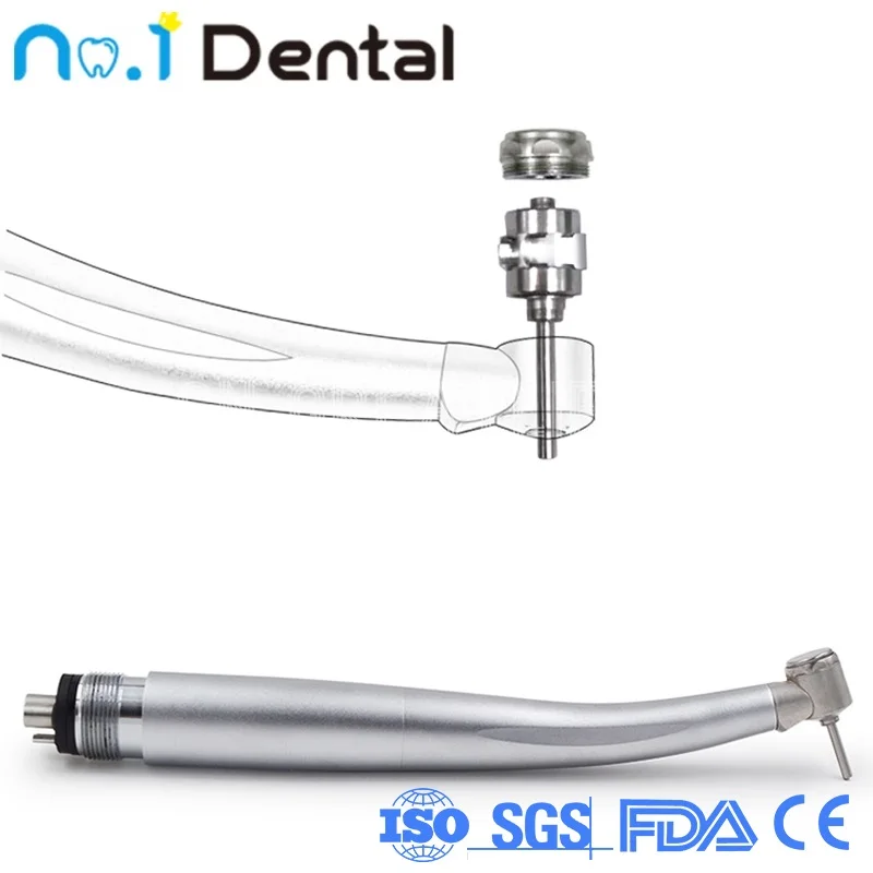 Children Push Button Single Way Spray 2 Leds Mini Head Led Dental High Speed Handpieces High Speed Handpiece Led for Child