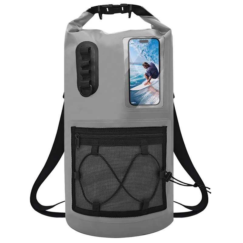 20L/30L wasserdichte Trockentasche für Damen und Herren, wasserdichter PVC-Schulterrucksack zum Schwimmen, Rafting, Kajakfahren, Trekking, Outdoor-Sporttasche – Detail 10