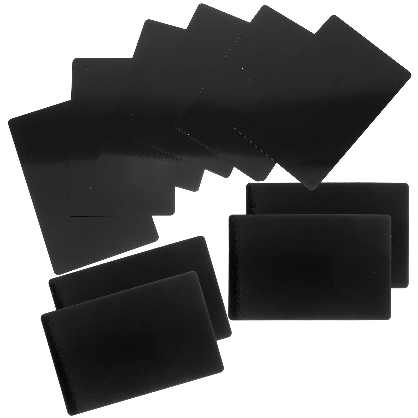 10 Pcs Business Cards Metal Debugging Nameplates Making Black Blanks Aluminium Engraved