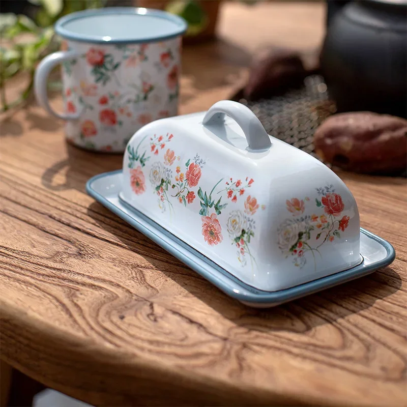 Retro Farmhouse Metal Butter Dish 3