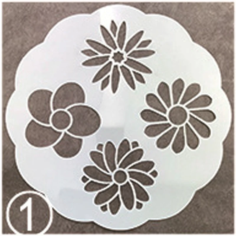 6-inch Round Lace Cake Stencil Happy Birthday Pattern Love Rose Hollow Template Wedding Cake Decorating Tools Graffiti DIY Mold