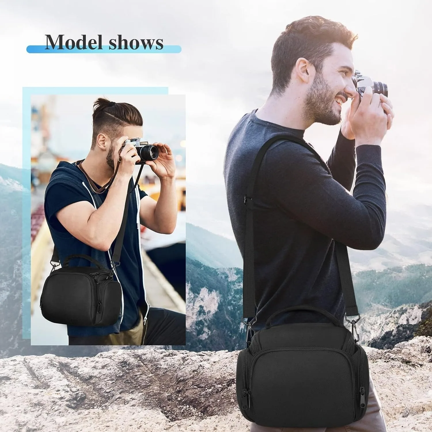 DSLR Camera Bags Professional Camera Sling Shoulder Bags for Nikon Canon Sony Lens Handbags for Outdoor Photography Travel