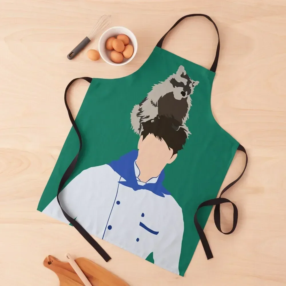 

Raccacoonie Apron Barista household woman with pockets Kitchen Special Accessories Apron