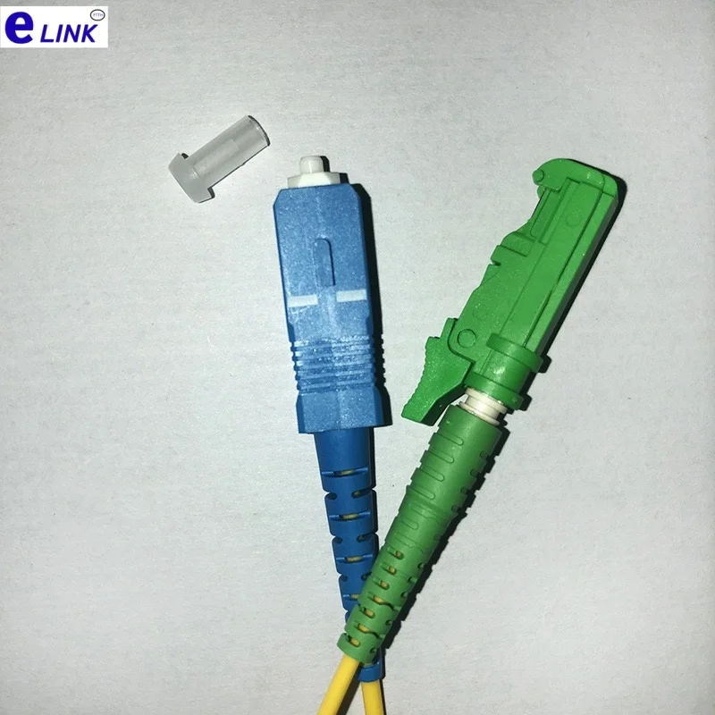 fiber patch cord E2000/APC-SC/APC SC/UPC Simplex Singlemode 1m 3m 5m 7m 10m 50m 9/125um optical fibre jumper E2000-SC E2K elink