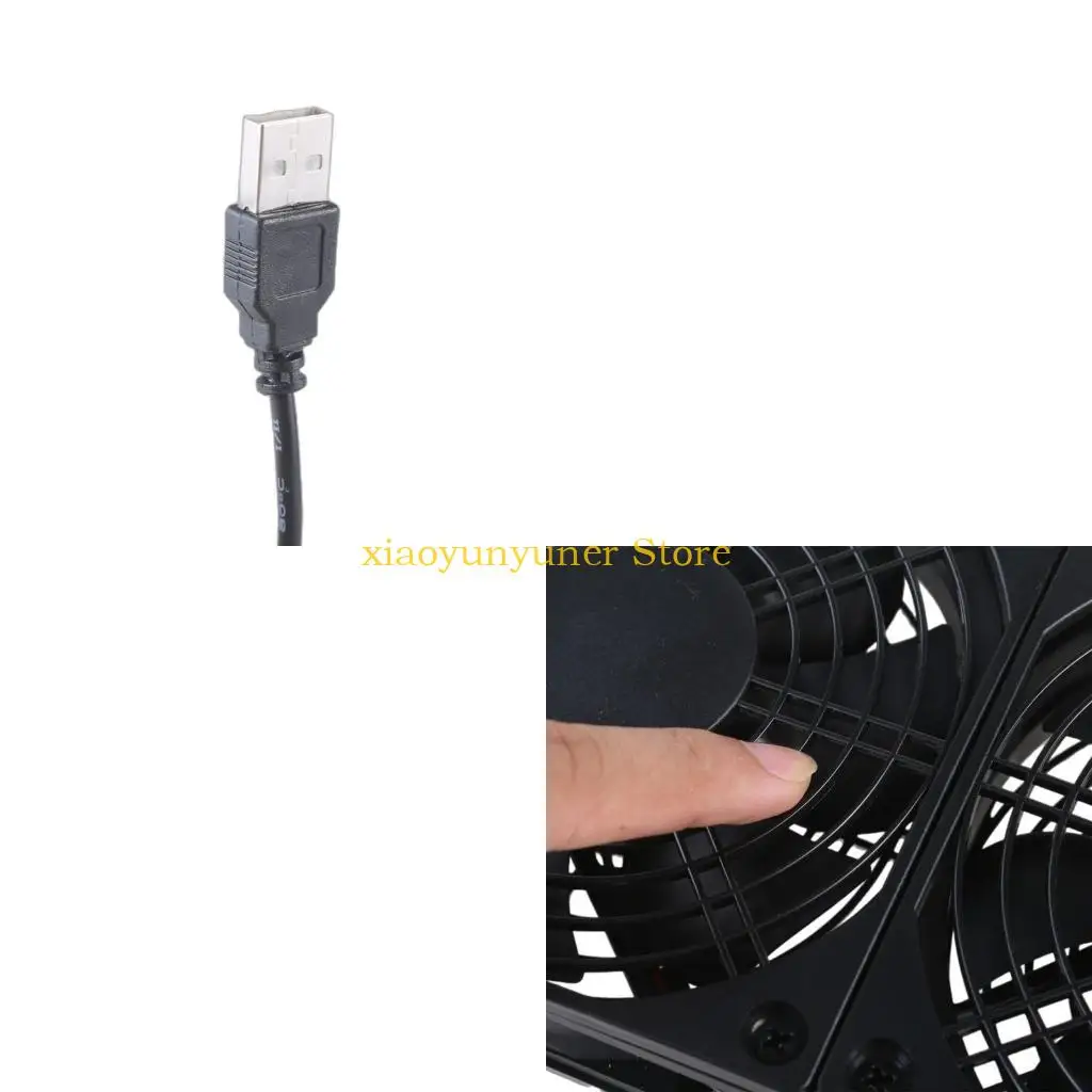 

P9JB USB Fan 5V USB Portable for Router Receiver Computer Cabinet Cooling Fan