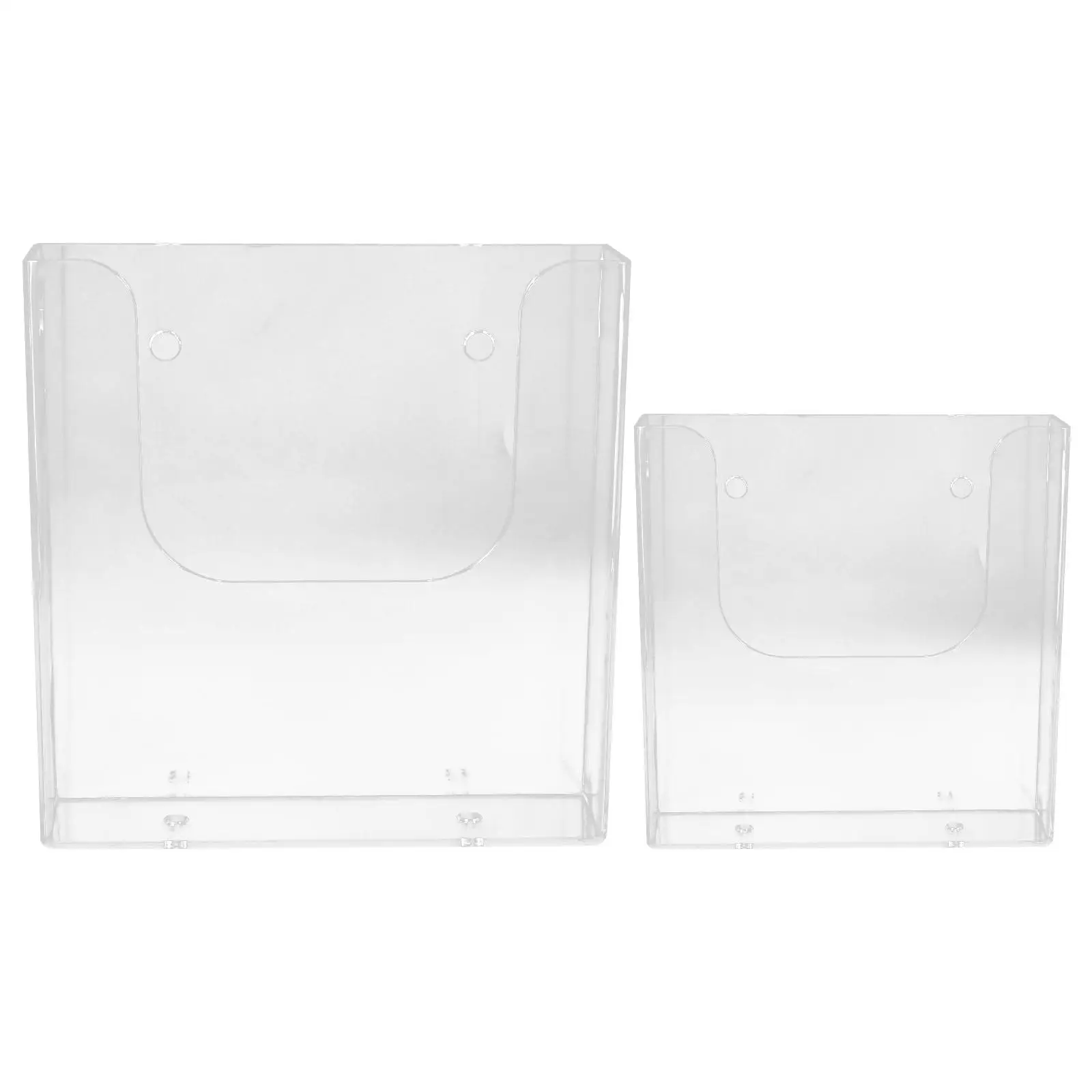 2pcs Acrylic Document Holder Wall-mounted Paper Organizer Clear Brochure Display Stand for Office A4 A5 Folder Rack