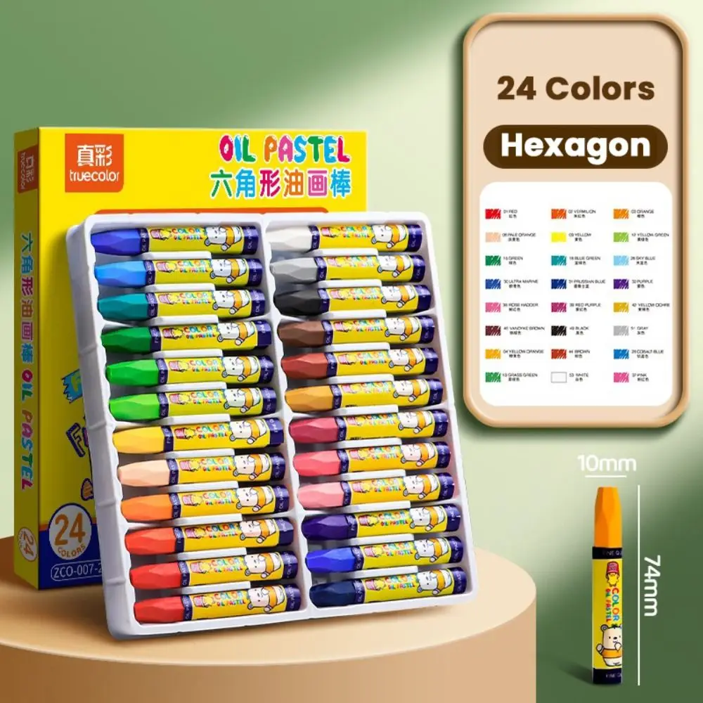 Safe 12/18/24/36/48Colors Oil Painting Stick Non Dirty Hands Drawing Supplies Drawing Stick Washable Crayon Children