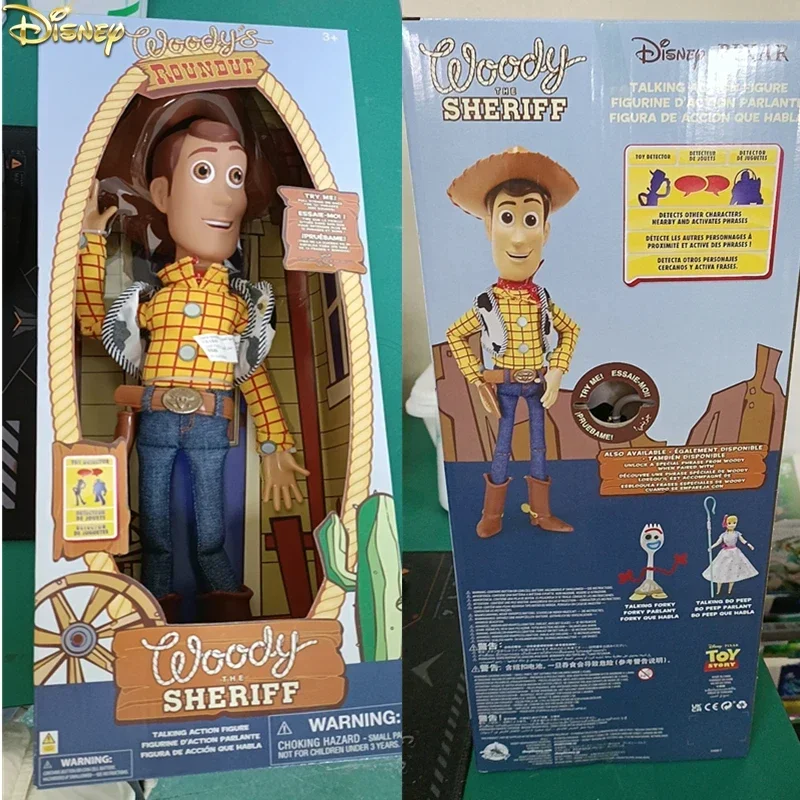 Nowy oryginalny gadający Woody Buzz 40cm Disney Action figurki Toy Story 4 figurki Anime wystrój kolekcja modeli prezent zabawka na boże narodzenie