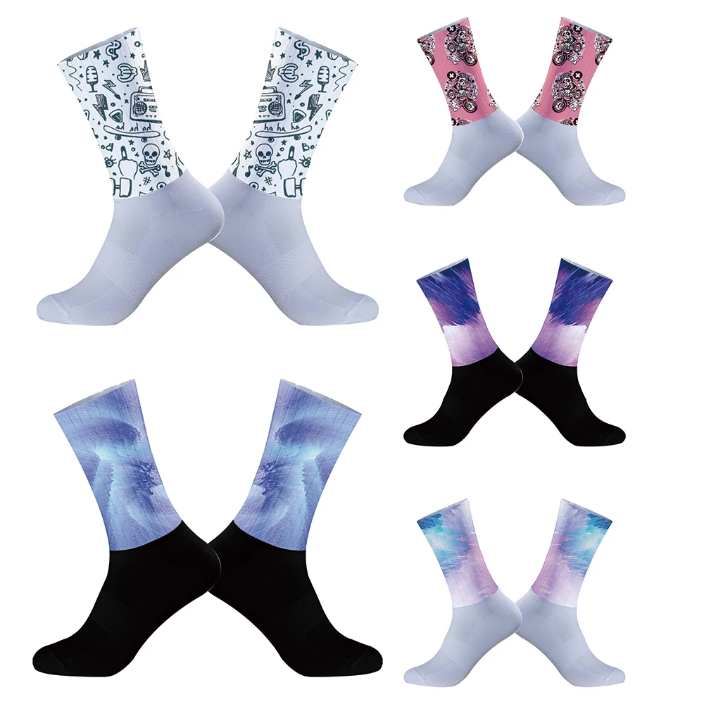 

Дышащие велосипедные носки, противоскользящие силиконовые бесшовные аэро носки, новинка 2024, летние мужские и женские шоссейные велосипеды ﻿