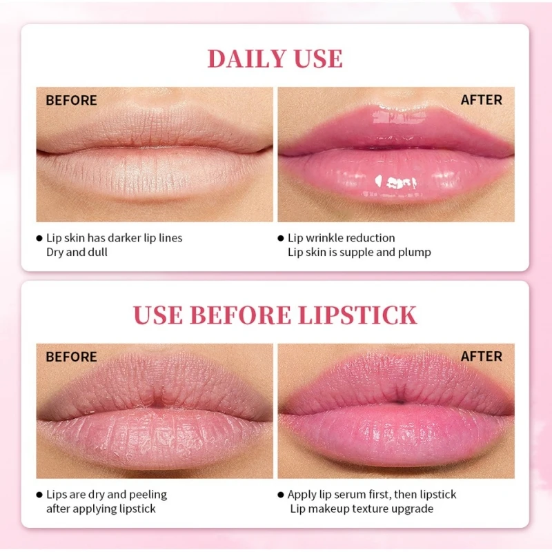 Remove Dark Smoke Lip Plumping Oil Bleaching Dull Repair Lip Lines Moisturizing Brighten Lip Care Cosmetics Lips Pink Serum