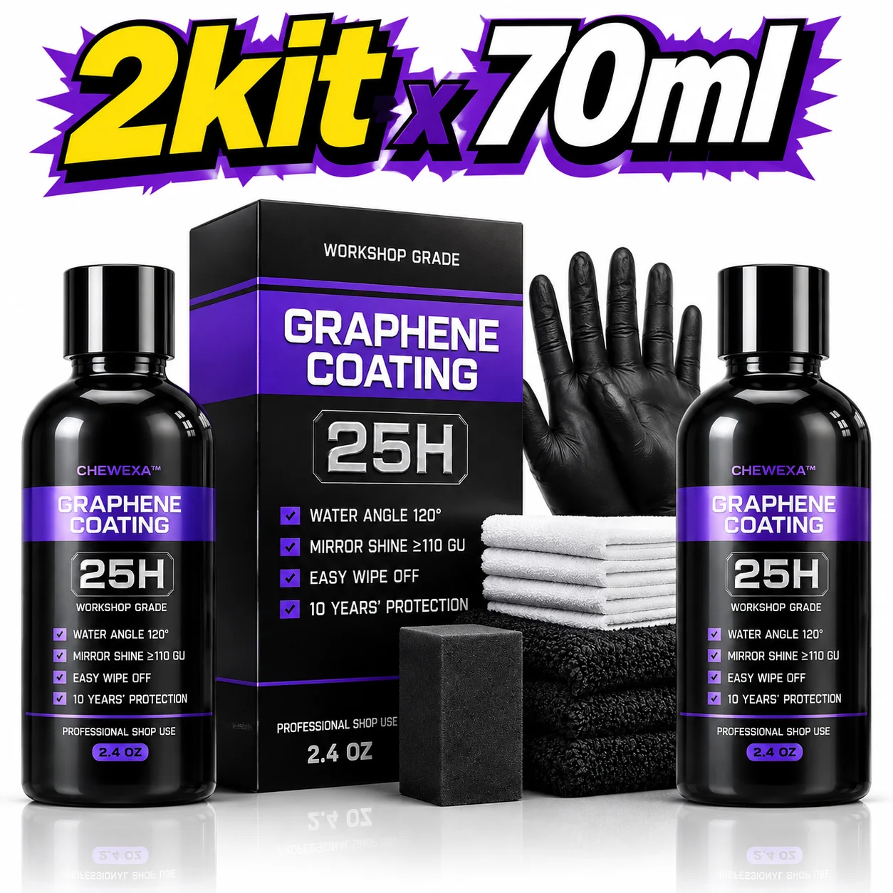 Graphene Nano Ceramic Coating Spray Car Hydrophobic Auto Body Shine Armor Wax Crystal Plating Quick Nano-Coating Paint Cleaner