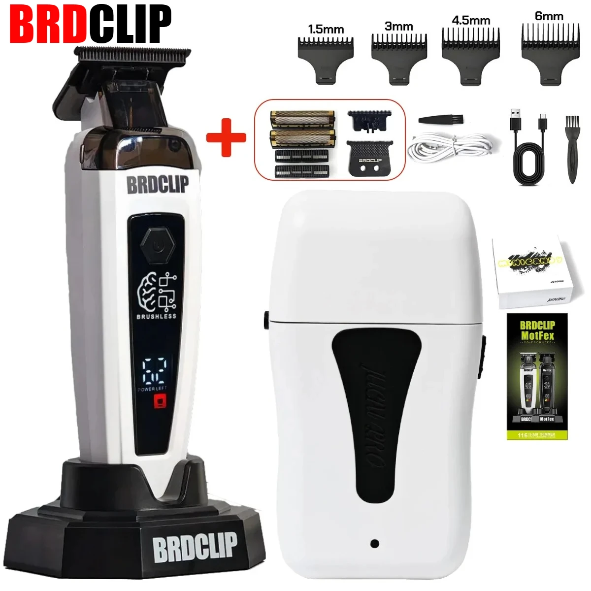 

Professional Brushless Motor Electric Cordless Trimmer 7200RPM JUCAI SHAVER 10000RPM Hair Clipper for Men BRD116 JC10000