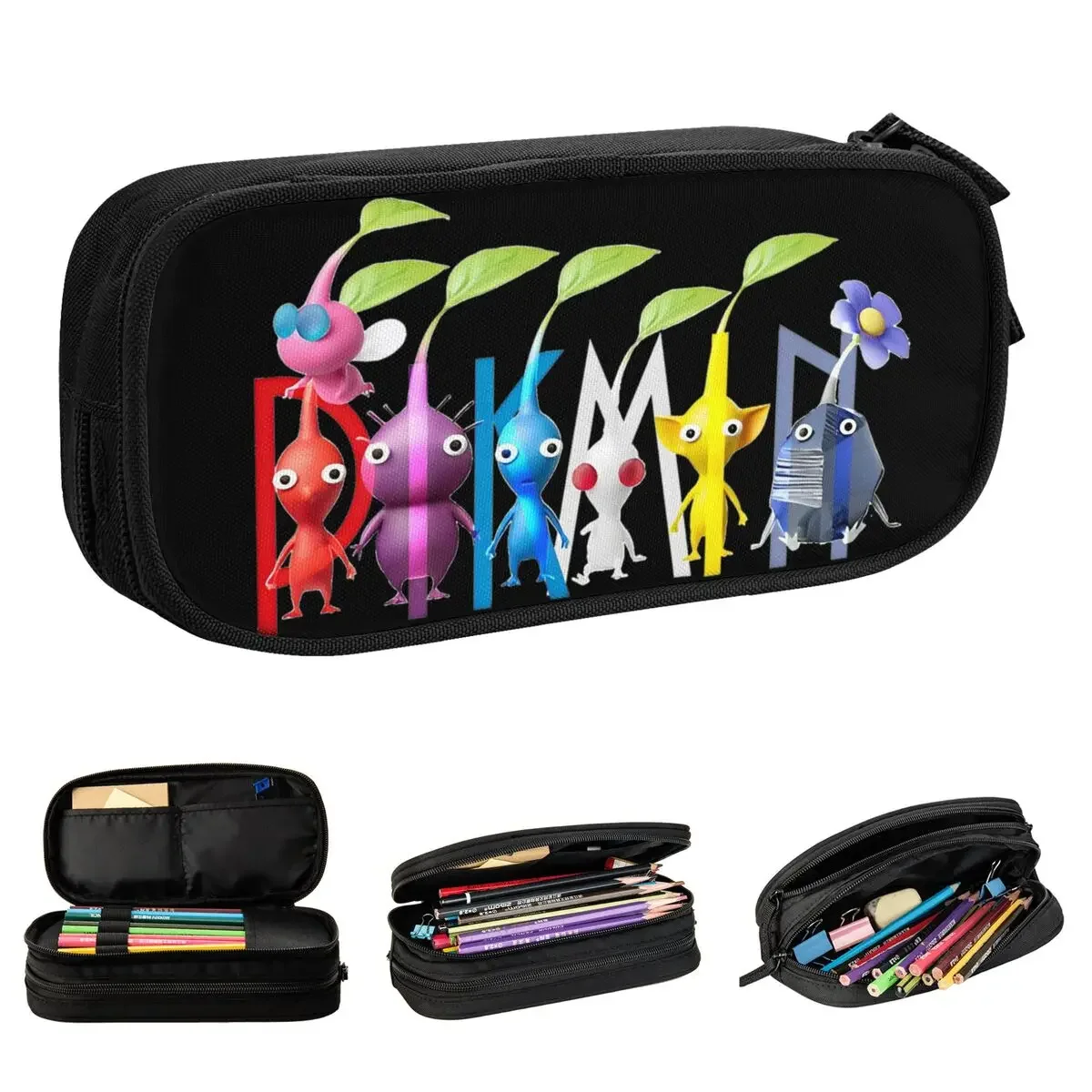 

Pikmin Cartoon Pencil Cases New Video Game Kids Pen Bags Student Large Storage Students School Cosmetic Pencilcases