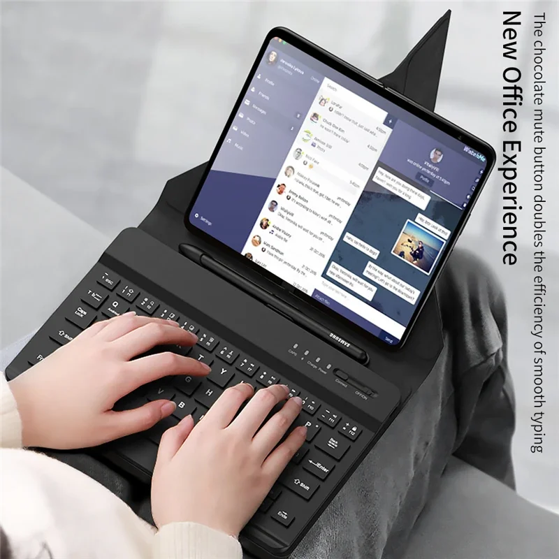 

Portable bluetooth Keyboard for Samsung Galaxy Z Fold 6 5 4 3 2 Leather Stand Case universal Keyboard For Tablet Foldingphone