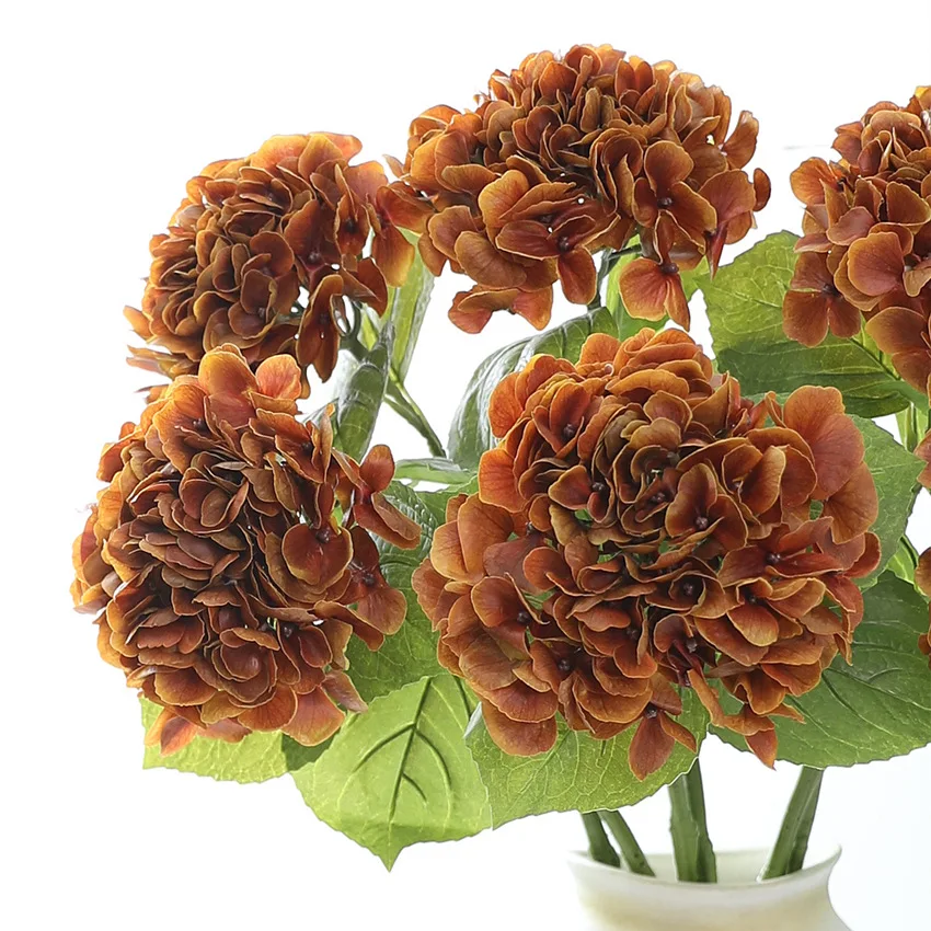4 Stück Künstliche Latex-Hortensien, Echt Aussehende Blumen für Hochzeits-Blumenarrangements, Realistische Hortensien für Heimdekoration und Partydekoration – Detail 5