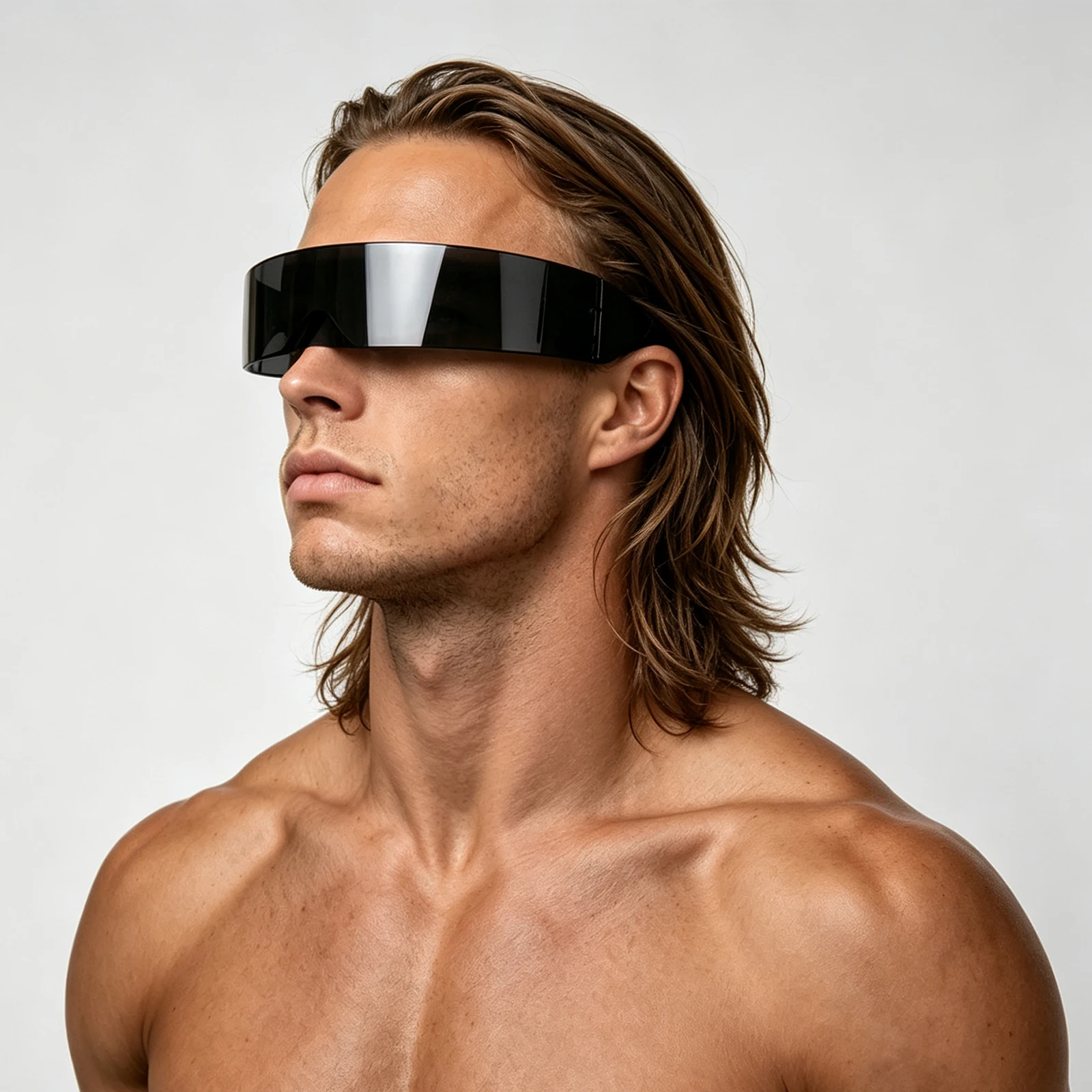 Futuristische Spiegelvisier-Sonnenbrille für Männer und Frauen Cyberpunk Shades Y2K Punk Rave Party Bühnen-Cosplay Spiegelgläser ﻿ – Detail 9