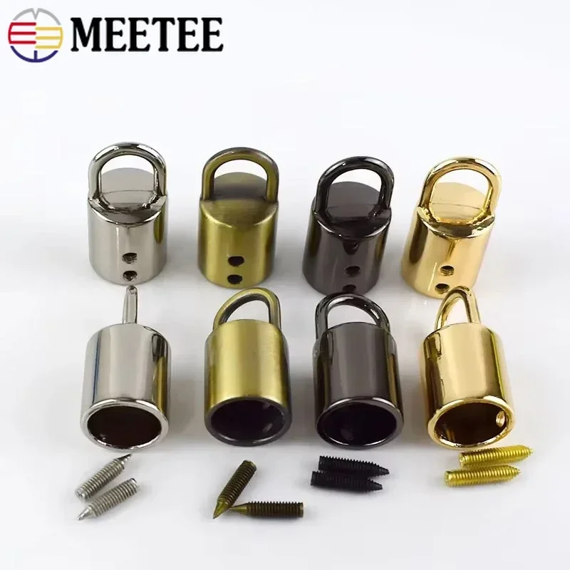 10 Uds Meetee 10/11mm hebillas de Metal para cuerdas de bolso accesorios de Hardware DIY cerraduras de cordón conectores de bolso cierres de flecos de borla