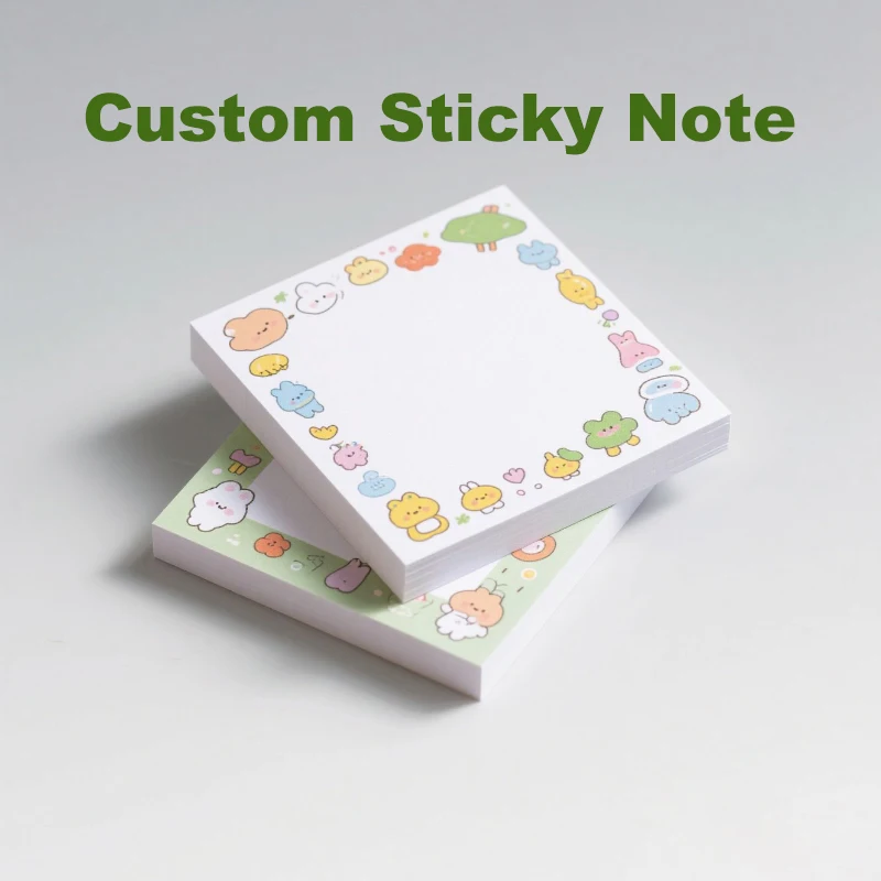 

Custom Sticky Note 5PCS 50sheets Stationery Office Supplies Memo Pads Notepad Posted It Paper Sticker Notebook School Planner