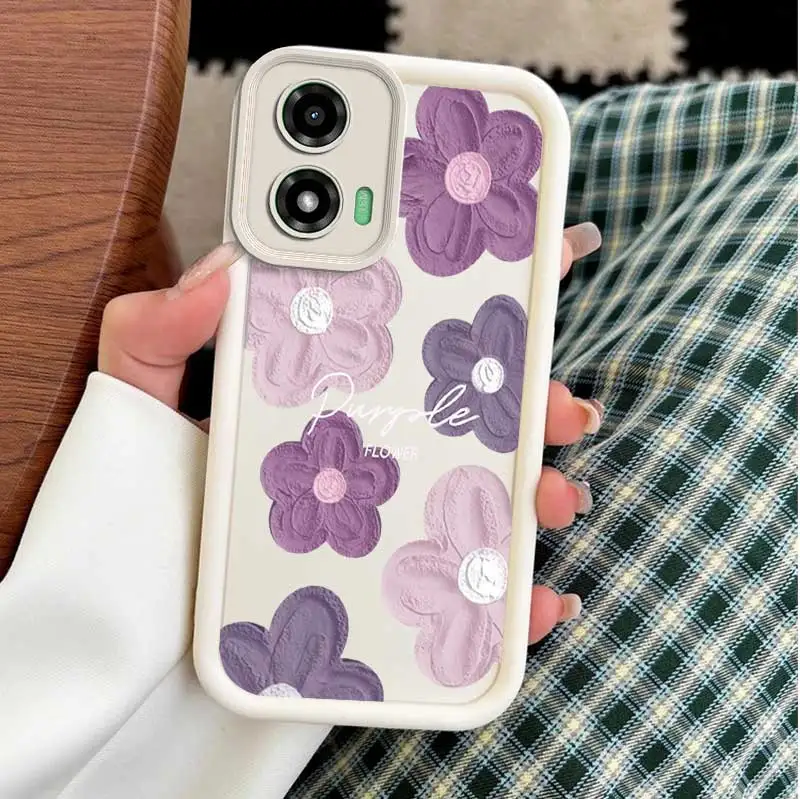 G04S Oil Painting Flowers Sky Eye Ladder Phone Case For Motorola Moto G04S Cover