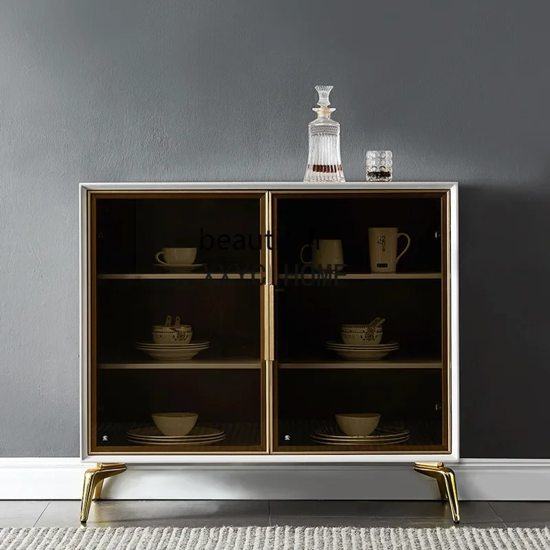 Шкаф-сервант, входной шкаф из массива дерева, настенная гостиная, прихожая, простой шкафчик, большая вместимость