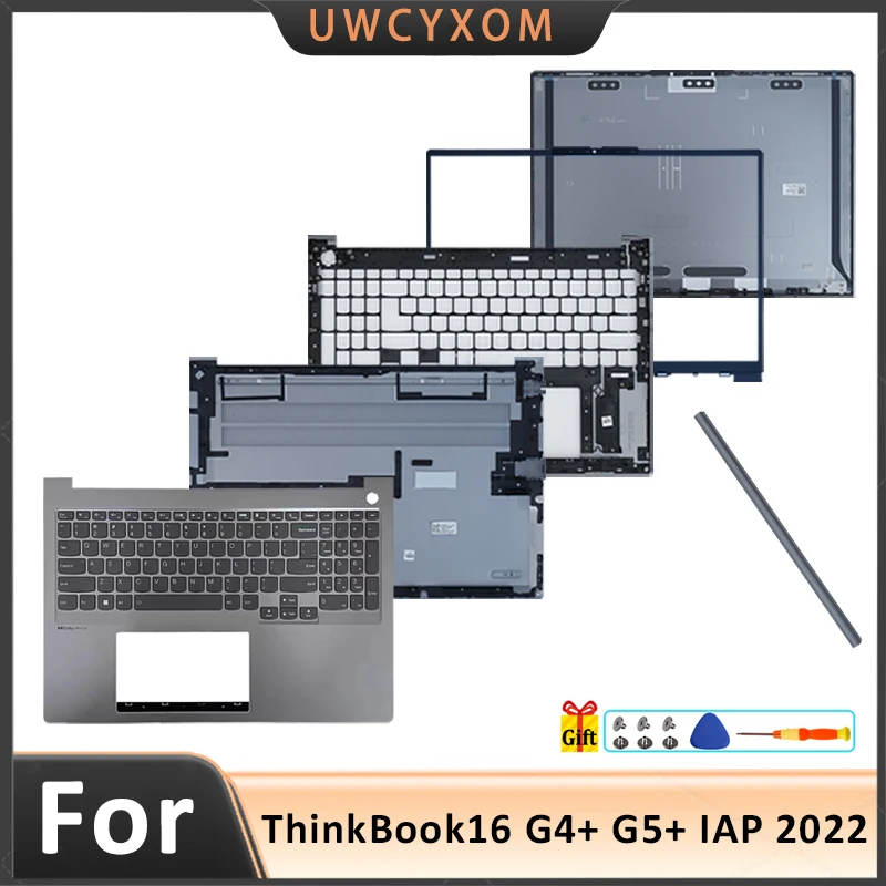 

Для ThinkBook 16 G4 G5 + IAP ARA 2022, задняя крышка ЖК-дисплея, задняя верхняя крышка, передняя рамка, шарнирная крышка, упор для рук, верхняя нижняя часть корпуса