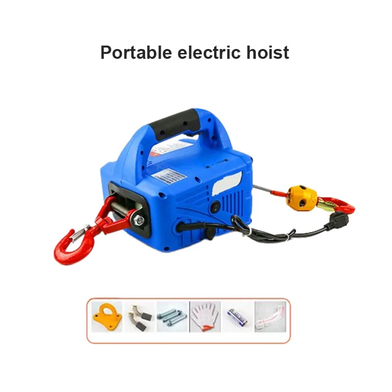 

Household Crane Electric Hoist Used For Cargo Handling Decoration Construction Small Crane With Remote Control 220V