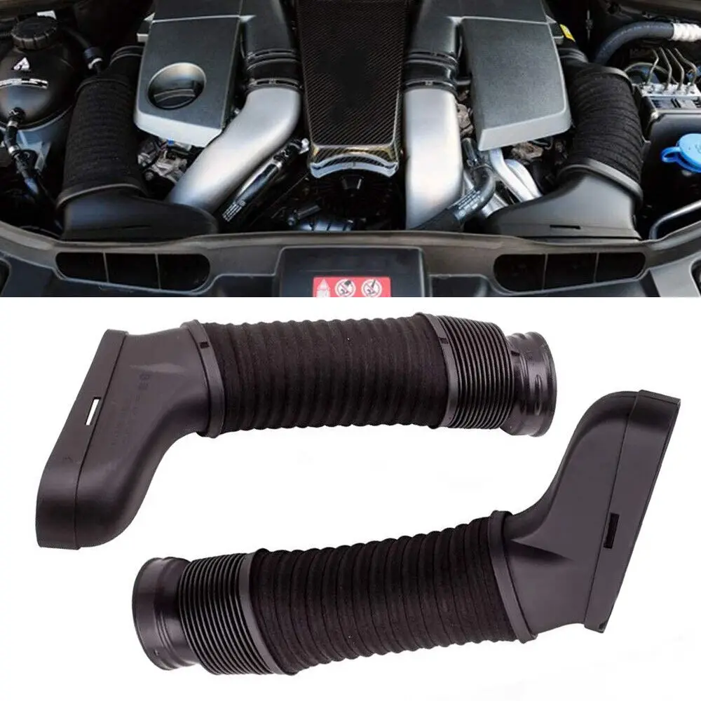 Par de manguera de conducto de entrada de aire apta para 2008-2012 2009 2010 2011 mercedes-benz C300 W204 W212 E350 manguera izquierda y derecha