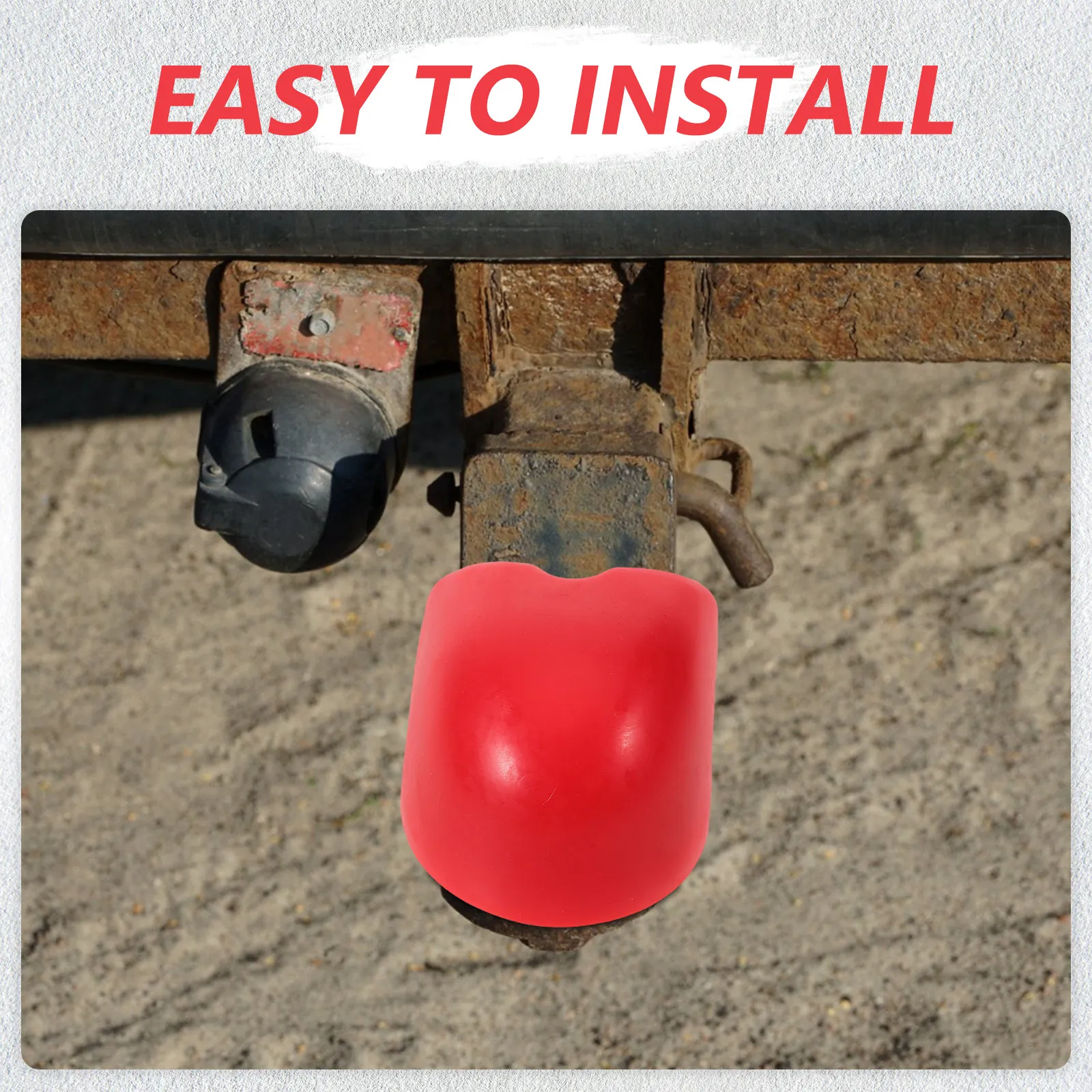 

Trailer Coupling Cover Red Hitch Ball Protector Cap Dustproof Towbar Drawbar Rv Caravan Accessories Replacement Camping Towing