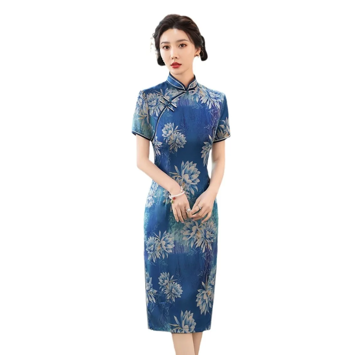 Cheongsam Retro Banquet Daily Chinese Style Elegant Sexy Toast Clothing Artistic Engagement Photo Special-Interest Design