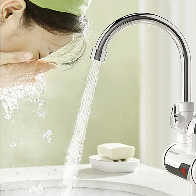 3000W scaldabagno senza serbatoio rubinetto doccia scaldabagno istantaneo rubinetto elettrico riscaldamento acqua calda istantanea per cucina bagno