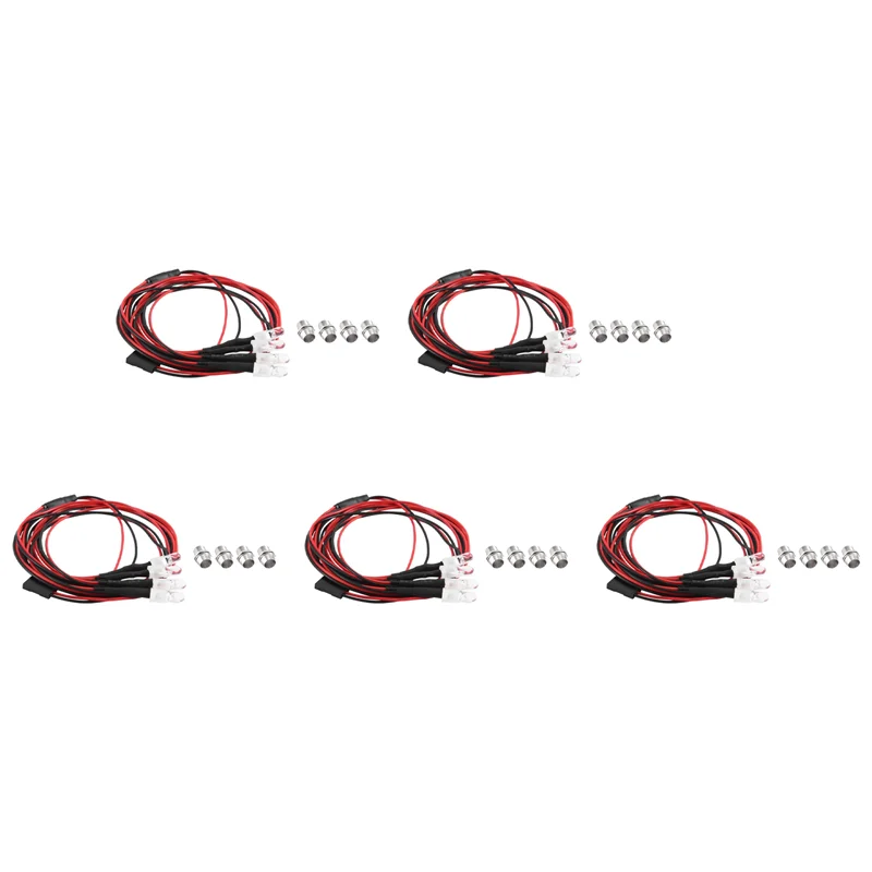 

Ingenious-4 Leds RC LED Light Kit For 1/10 RC Car Truck Crawler RC Model Drift Car Headlight Taillight , 5Mm,White Durable